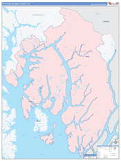 Ketchikan Gateway Borough (County), AK Digital Map Color Cast Style